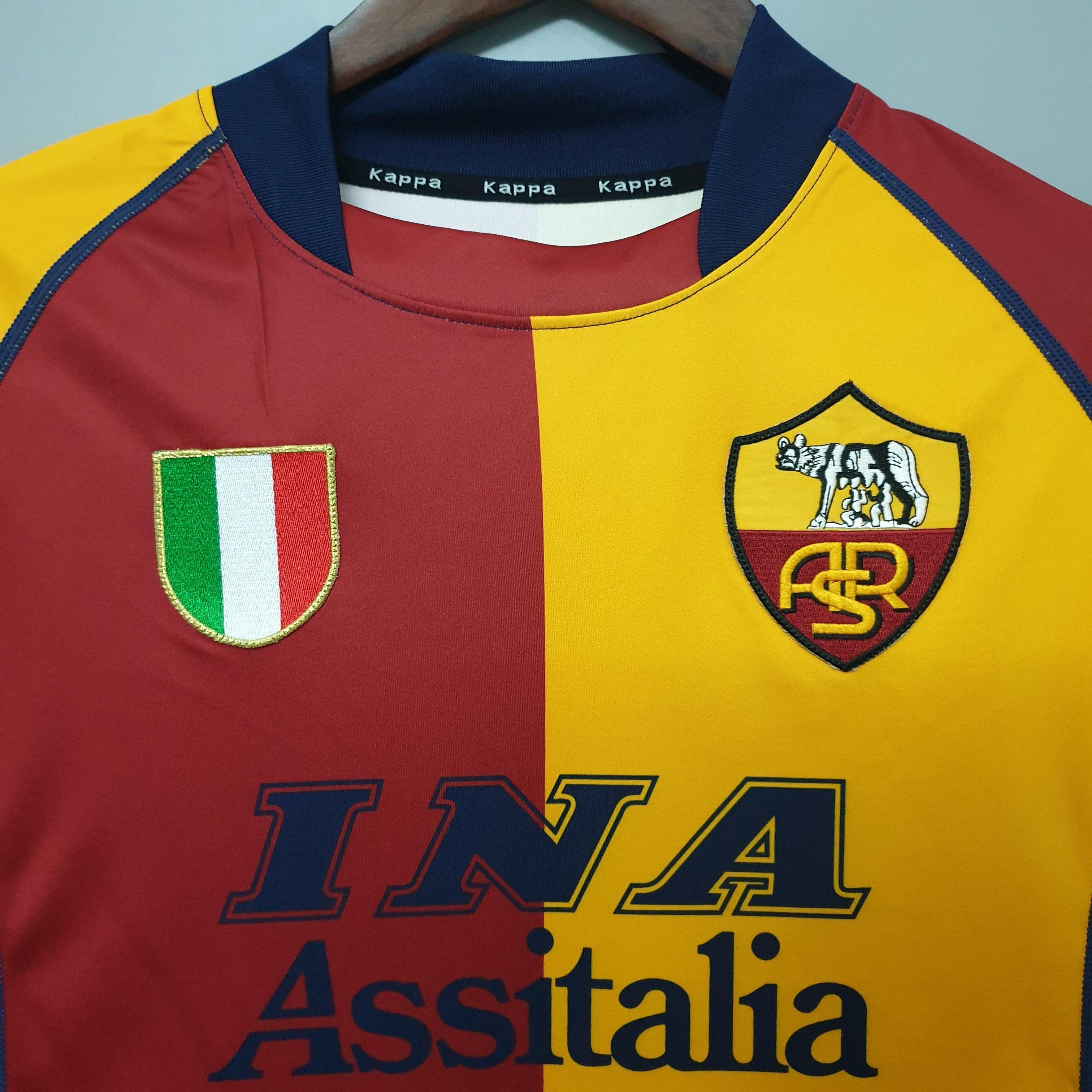 Camisa Retrô Roma 2001 I 2001 Masculina