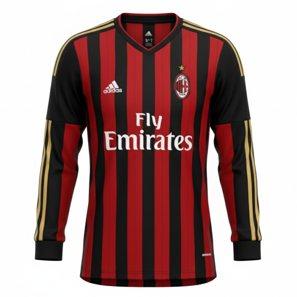 Camisa Manga Longa Retrô Milan I 2013 Masculina
