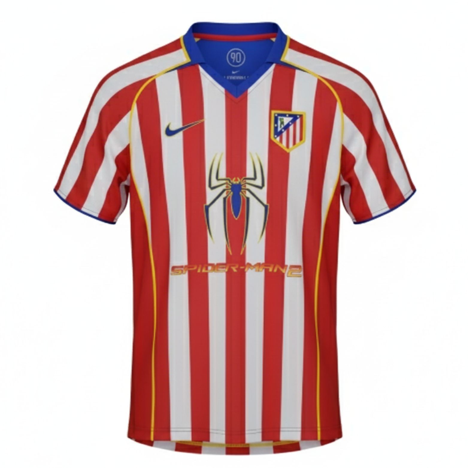 Camisa Retrô Atlético Madrid Spider 2004 Masculina