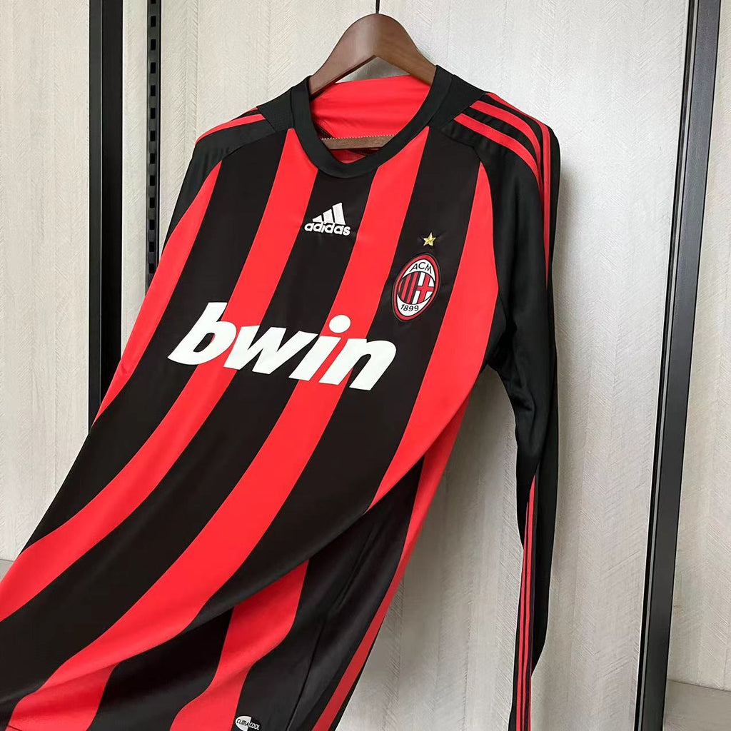 Camisa Manga Longa Retrô Milan I 2008 Masculina