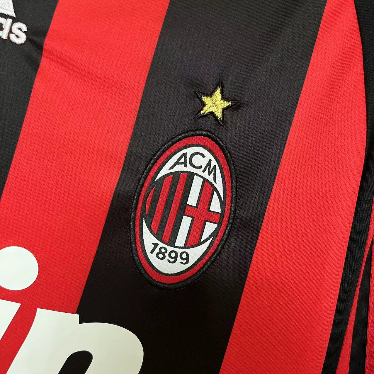 Camisa Manga Longa Retrô Milan I 2008 Masculina