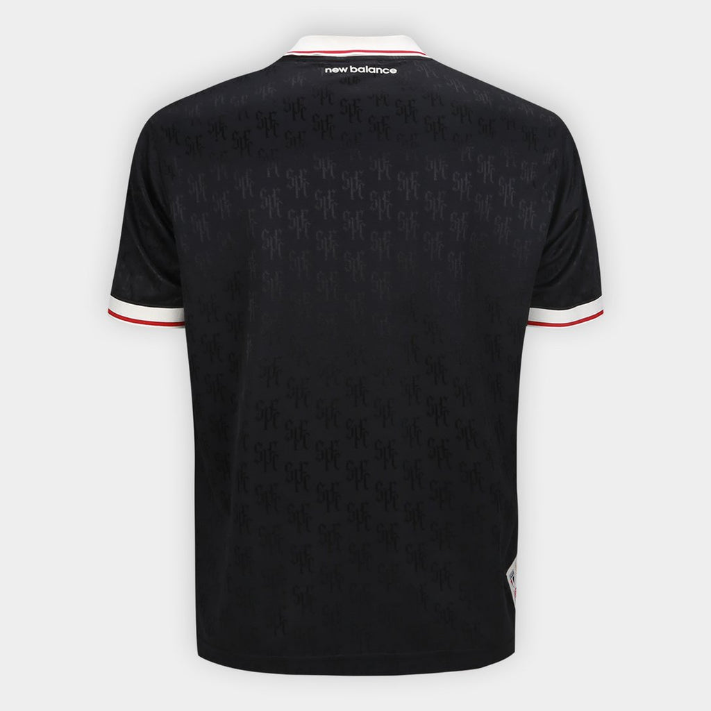 Camisa São Paulo Torcedor Preto e Off White Masculina
