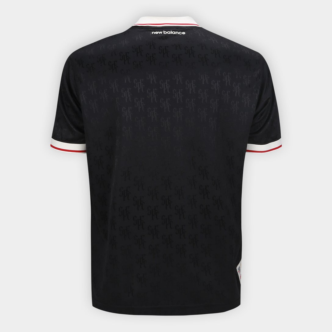 Camisa São Paulo Torcedor Preto e Off White Masculina