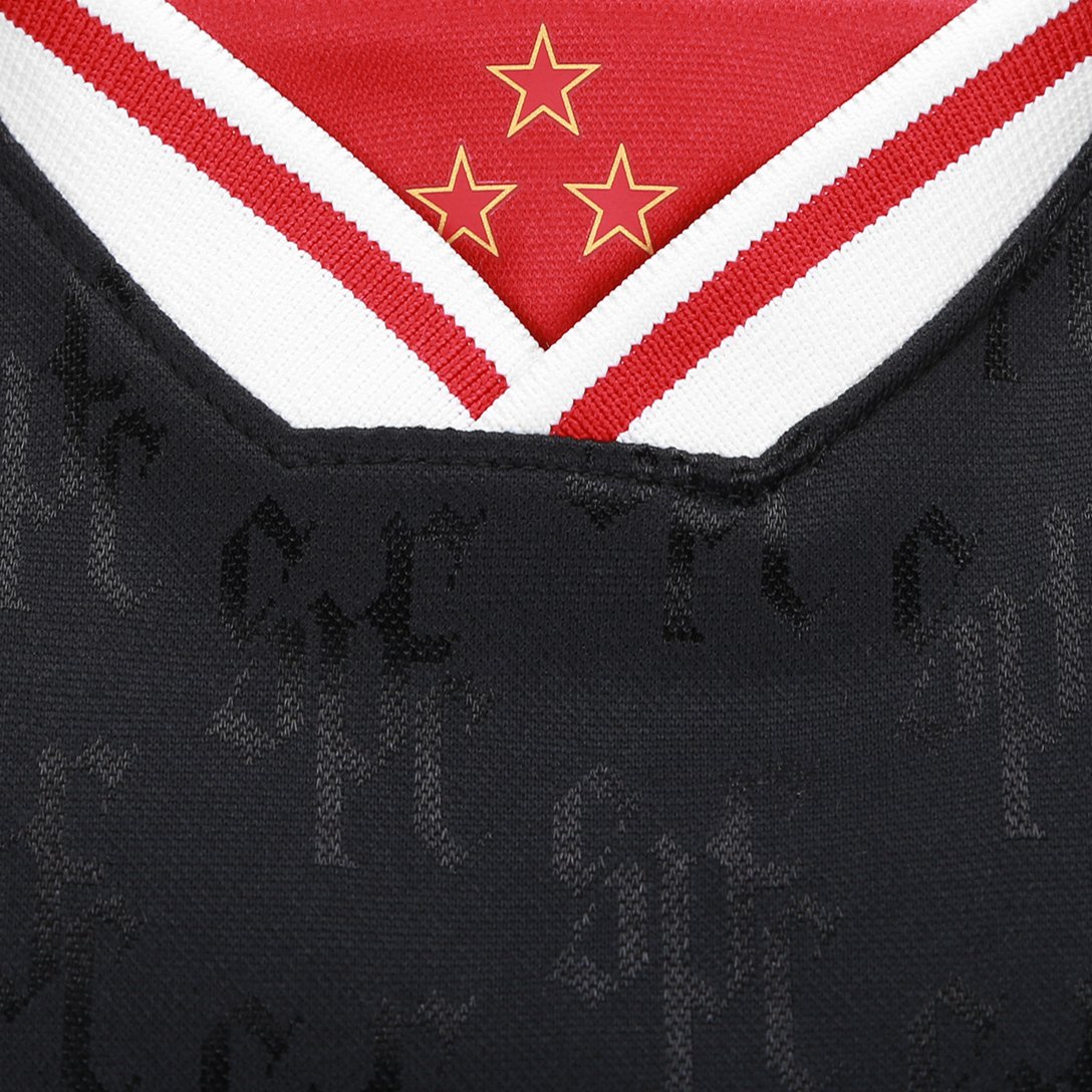 Camisa São Paulo Torcedor Preto e Off White Masculina