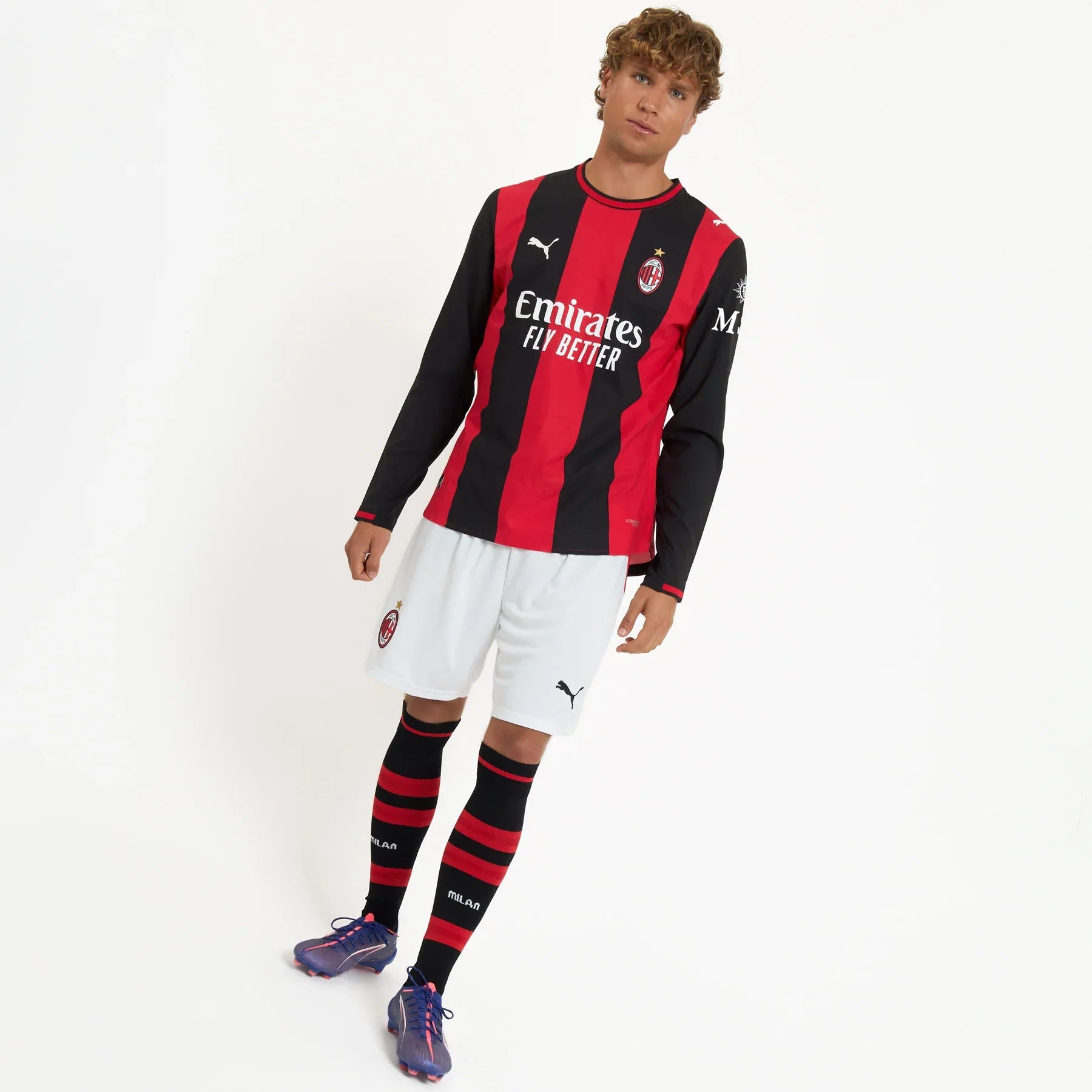 Camisa I Manga Longa Milan 2026/27 Jogador Masculina