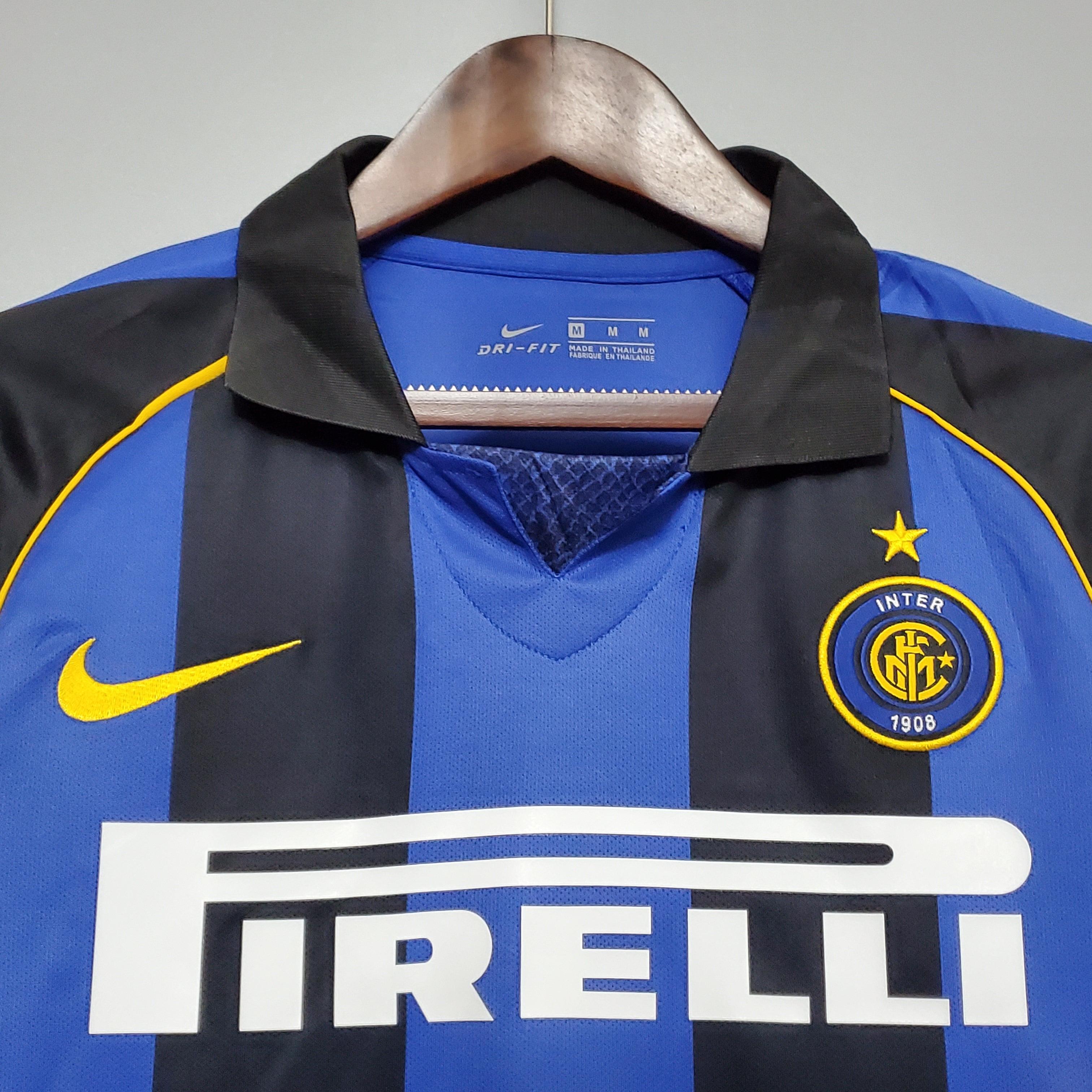 Camisa Retrô Inter Milão 2001 I 2001 Masculina
