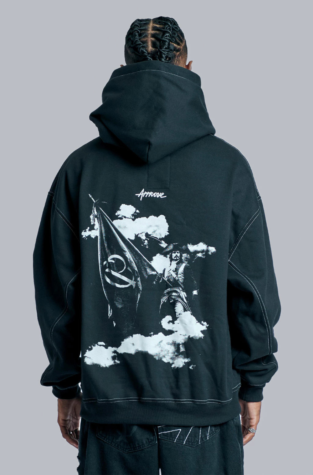 Moletom Oversized Approve X Corinthians Preto