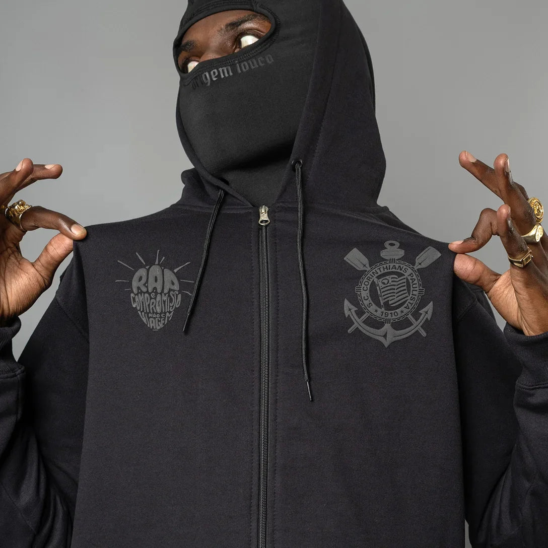 Camisa Moletom Balaclava Sabotage Corinthians Masculina