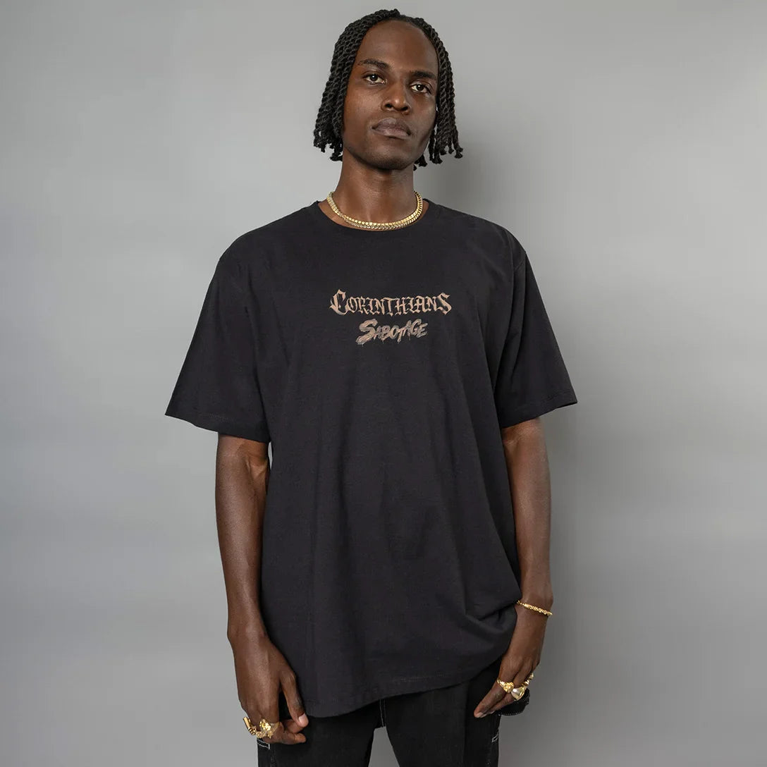 Conjunto Camiseta Oversized Sabotage Corinthians Masculino