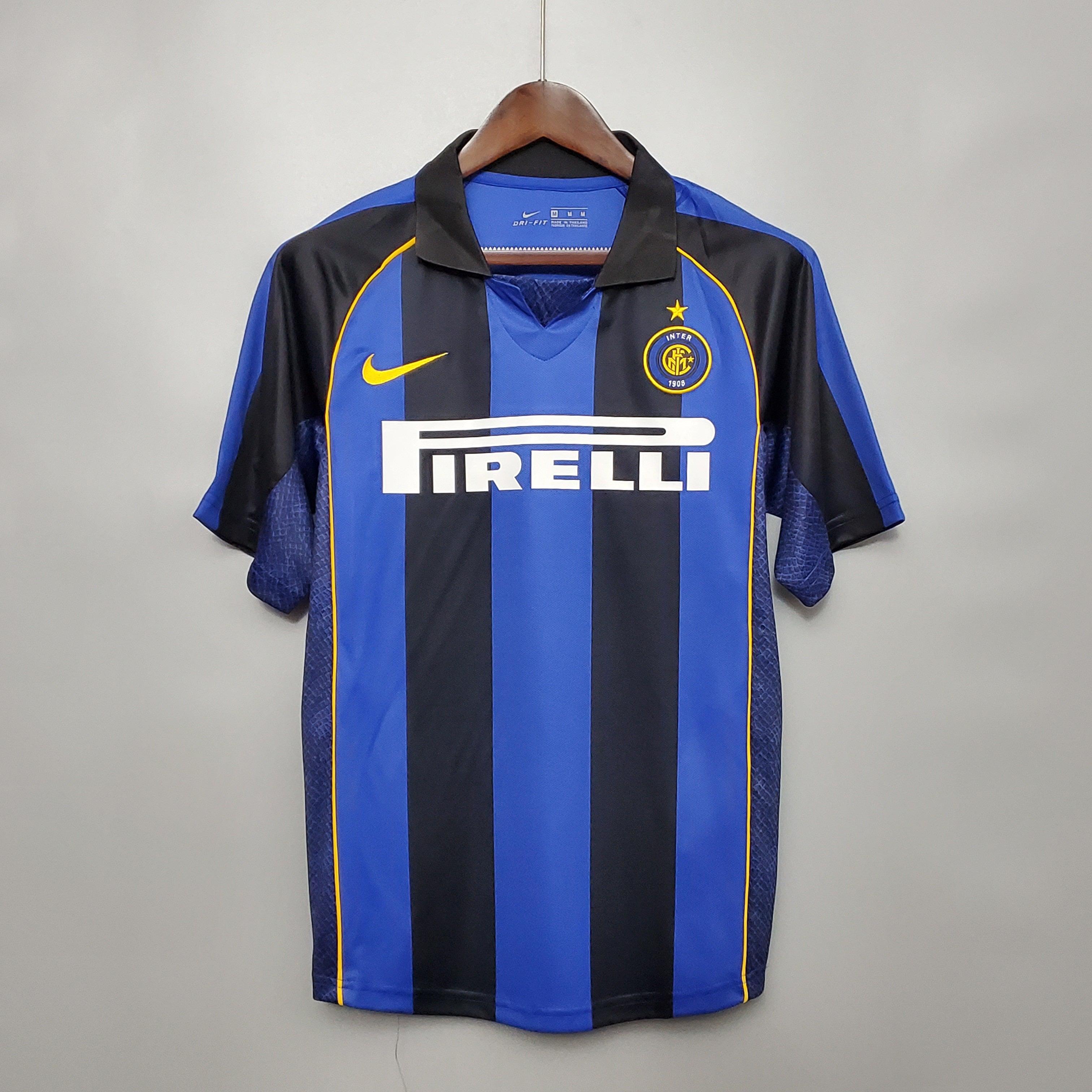 Camisa Retrô Inter Milão 2001 I 2001 Masculina