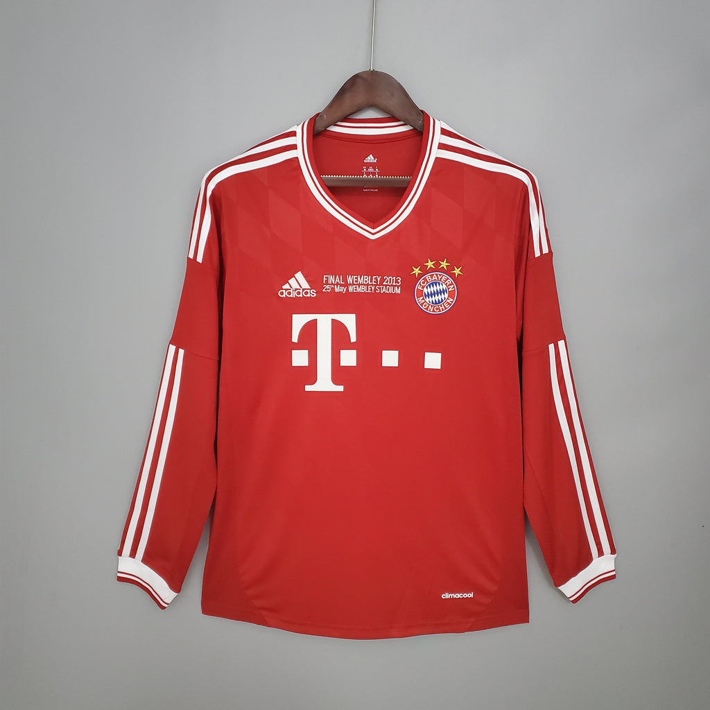 Camisa Manga Longa Retrô Bayern Munique I 2013 Masculina