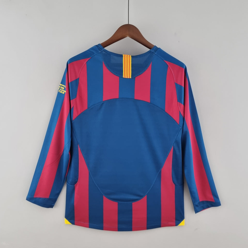 Camisa Manga Longa Retrô Barcelona I 2005 Masculina