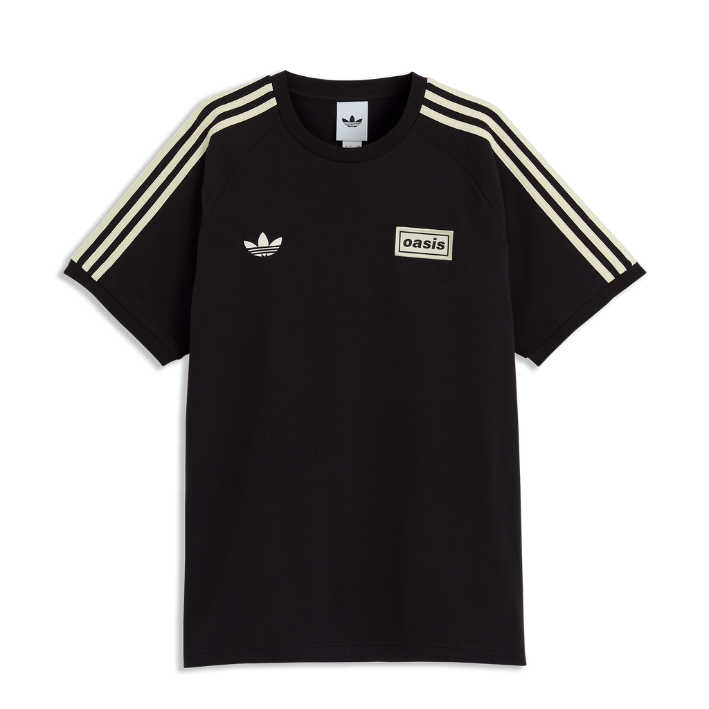 Camisa Oasis Adidas 3 Stripes Preto e Creme