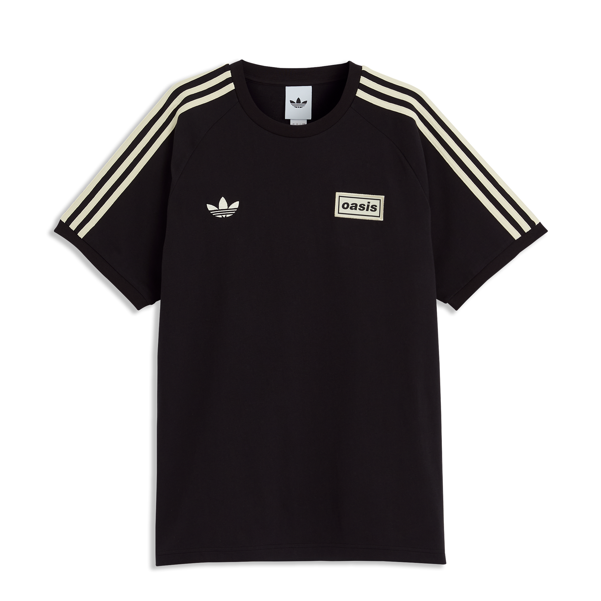 Camisa Oasis Adidas 3 Stripes Preto e Creme