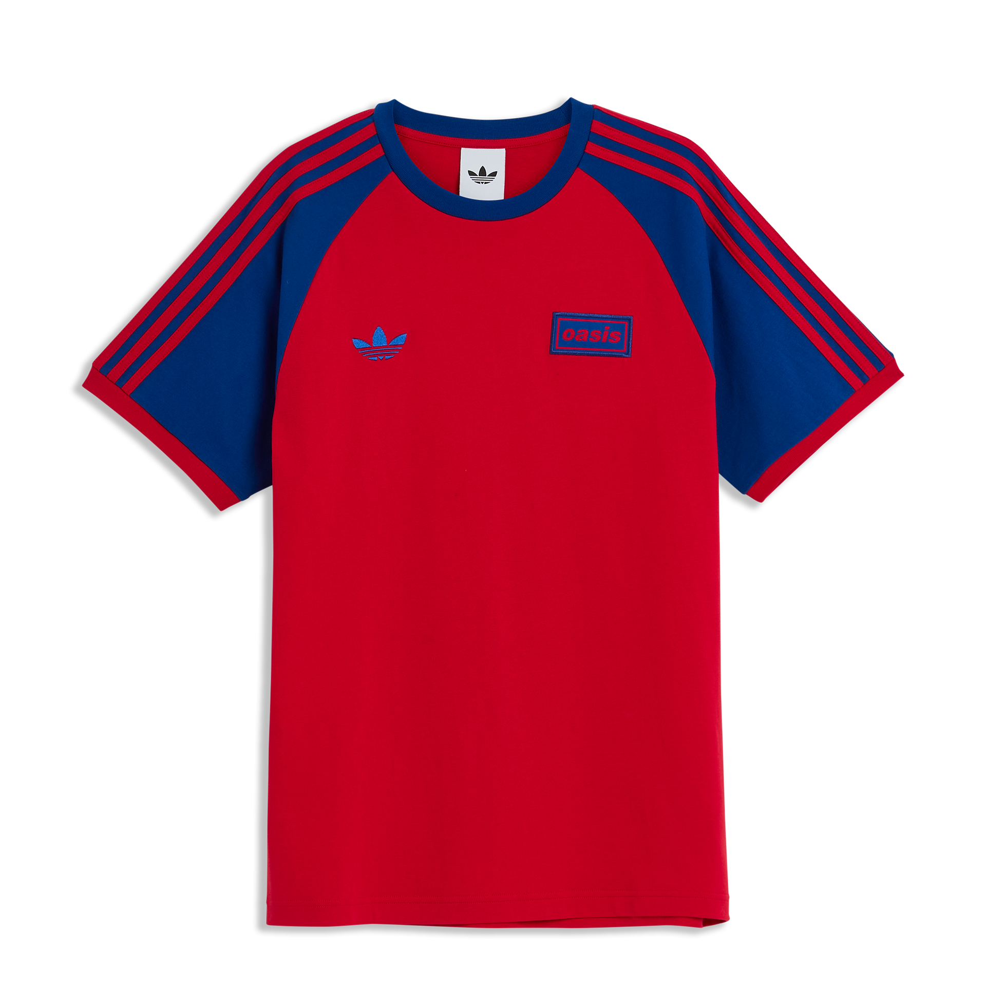 Camisa Oasis Adidas 3 Stripes Escarlate e Azul Royal