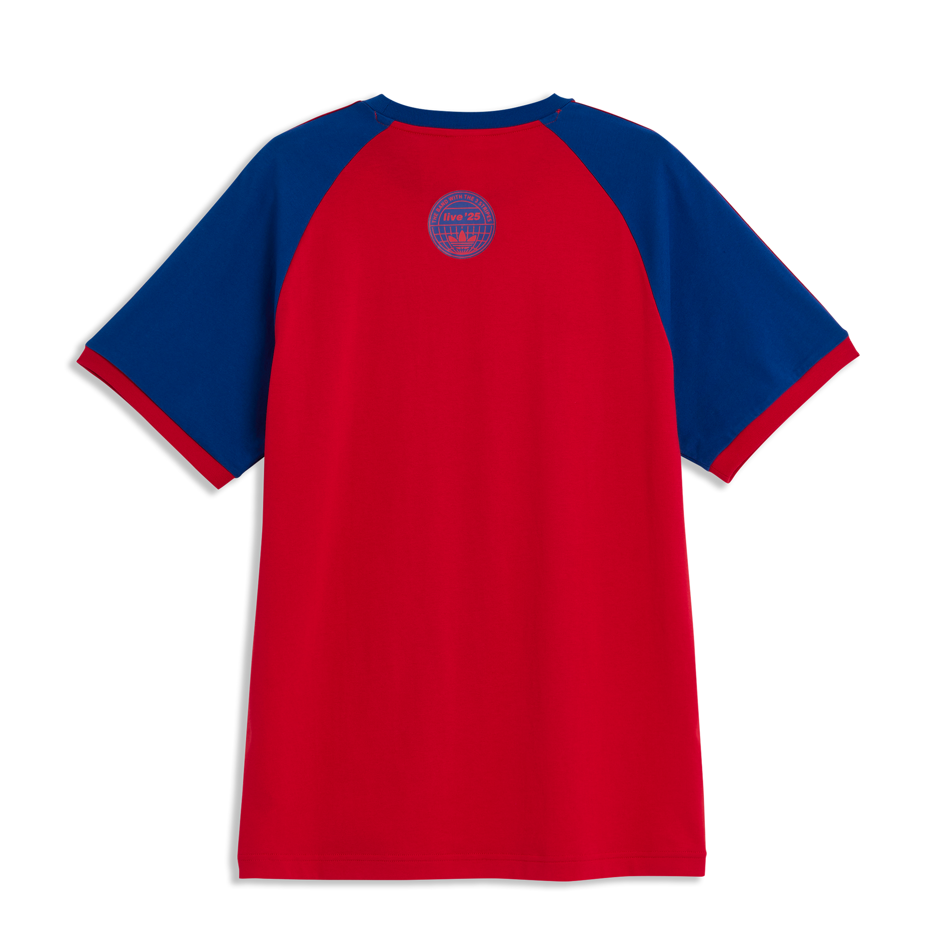 Camisa Oasis Adidas 3 Stripes Escarlate e Azul Royal