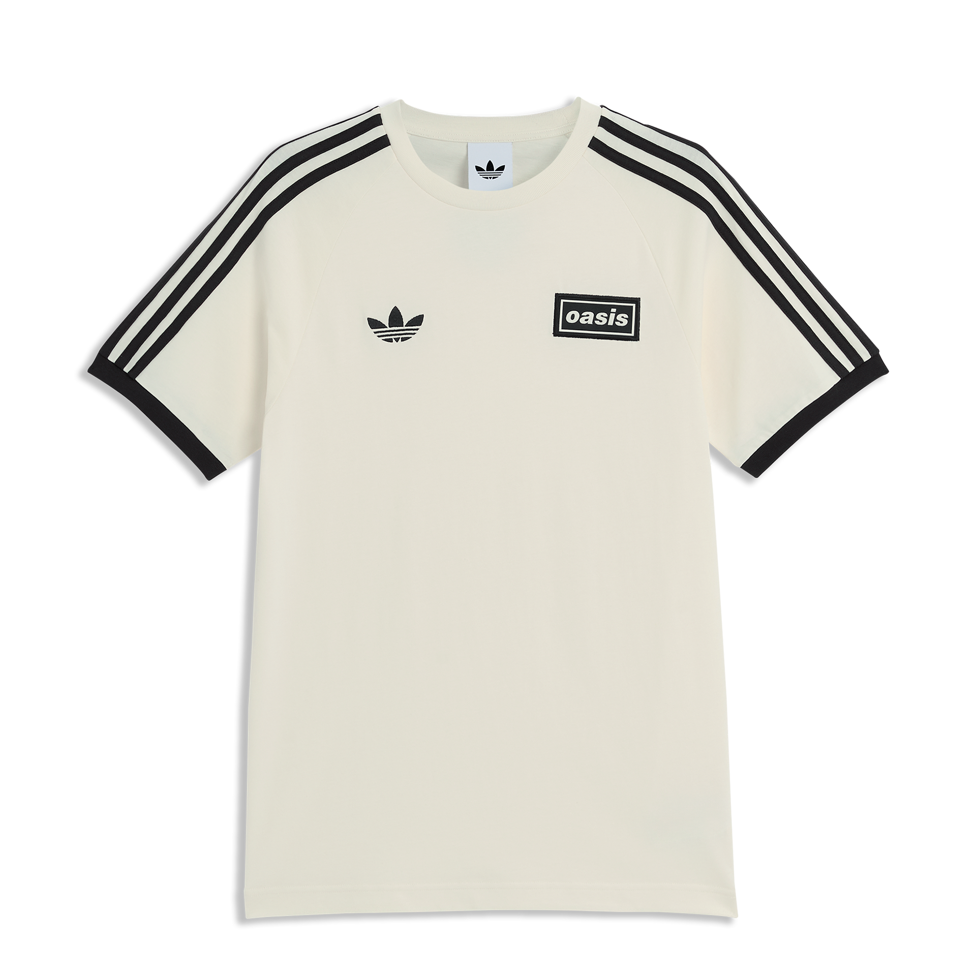 Camisa Oasis Adidas 3 Stripes Preto e Creme
