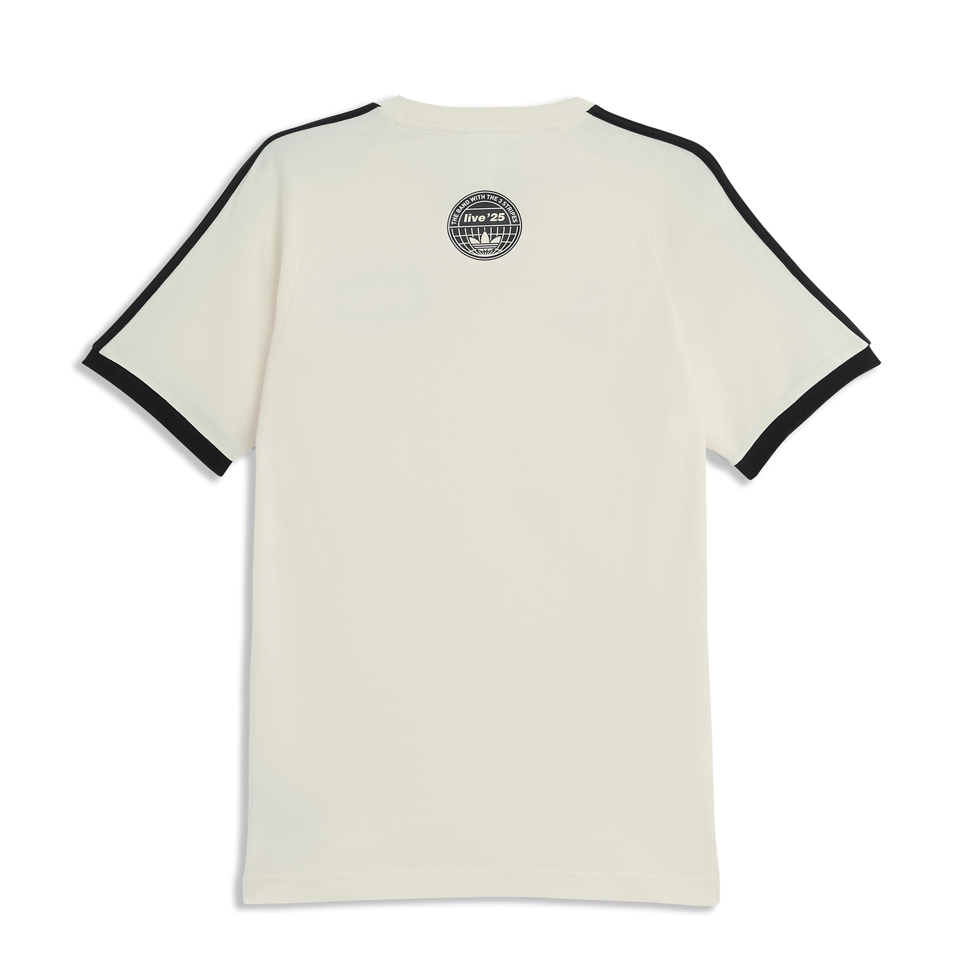 Camisa Oasis Adidas 3 Stripes Preto e Creme
