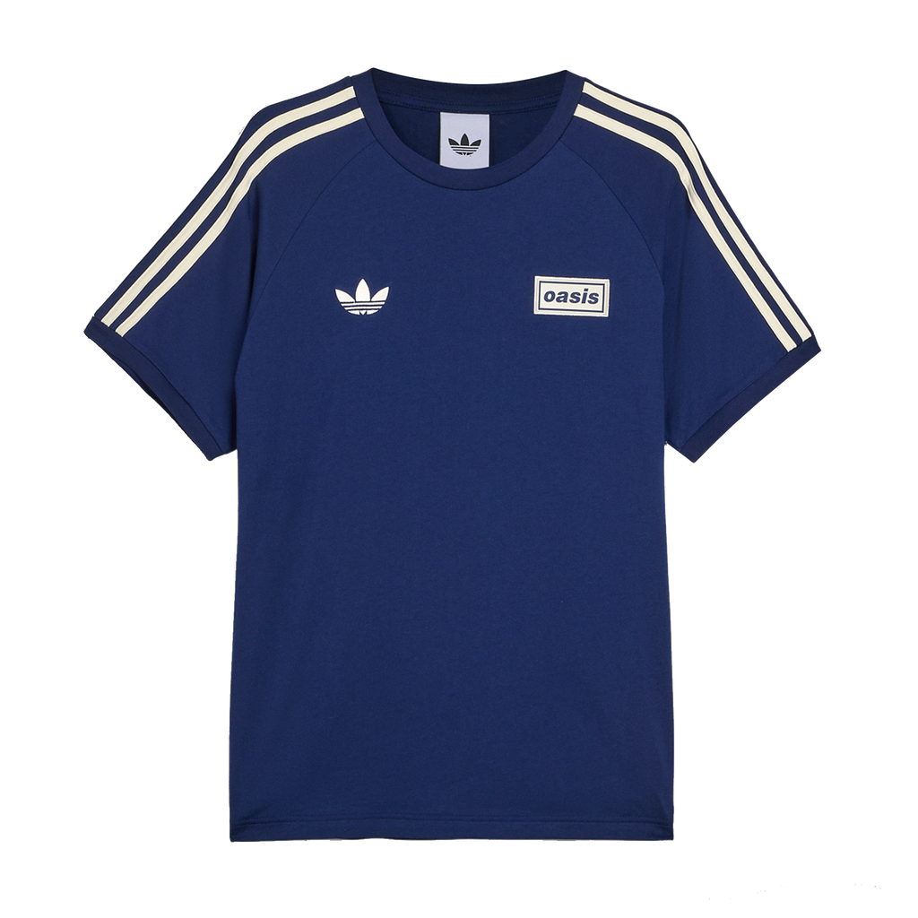 Camisa Oasis Adidas 3 Stripes Indigo Noturno e Creme