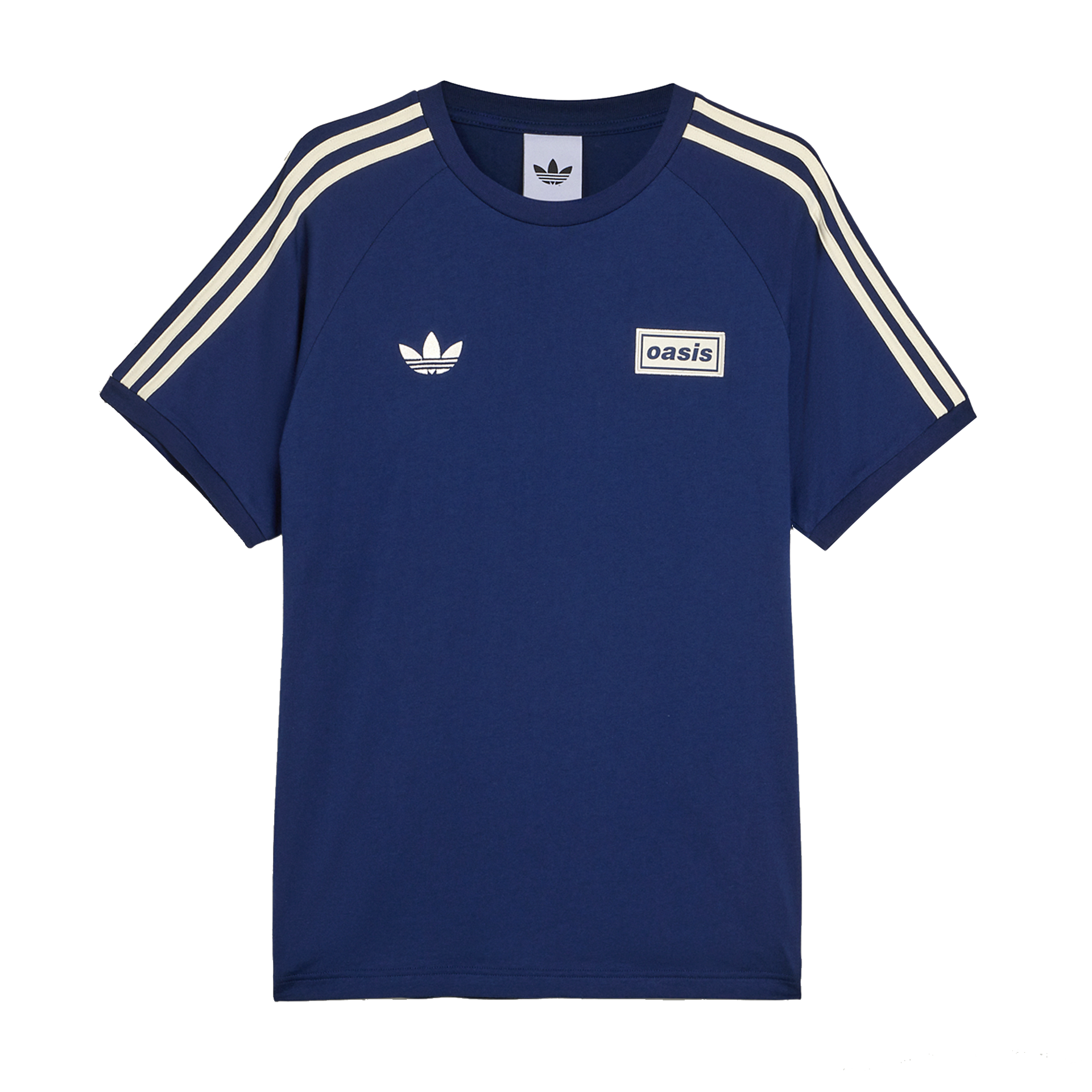 Camisa Oasis Adidas 3 Stripes Indigo Noturno e Creme