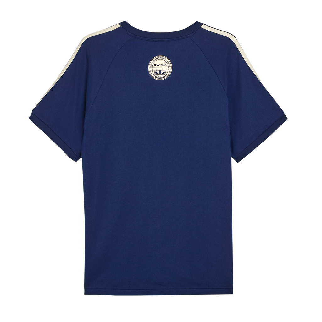 Camisa Oasis Adidas 3 Stripes Indigo Noturno e Creme