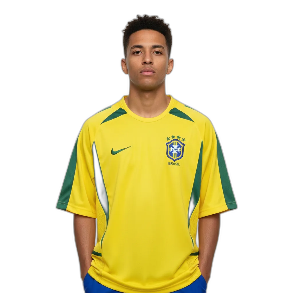Camisa Retrô Brasil 2002 Masculina