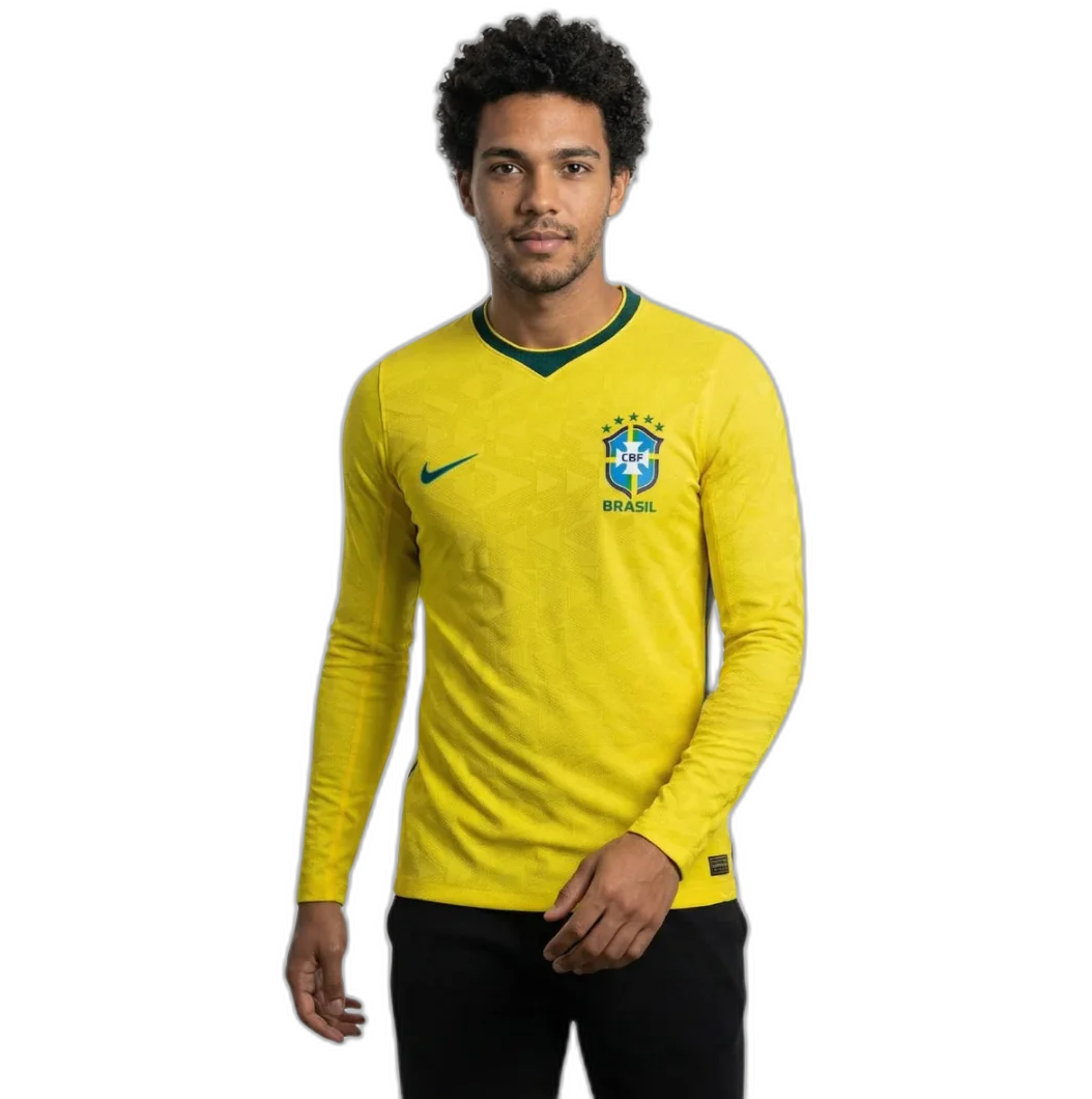 Camisa Manga Longa Brasil 2026 Jogador Masculina