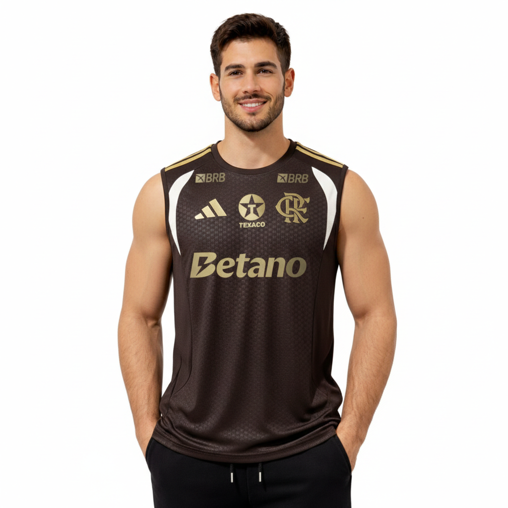 Camisa Regata Flamengo Treino Marrom 2026/27 Masculina