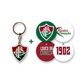 Conjunto Kit Chaveiro + Adesivos Fluminense Masculino