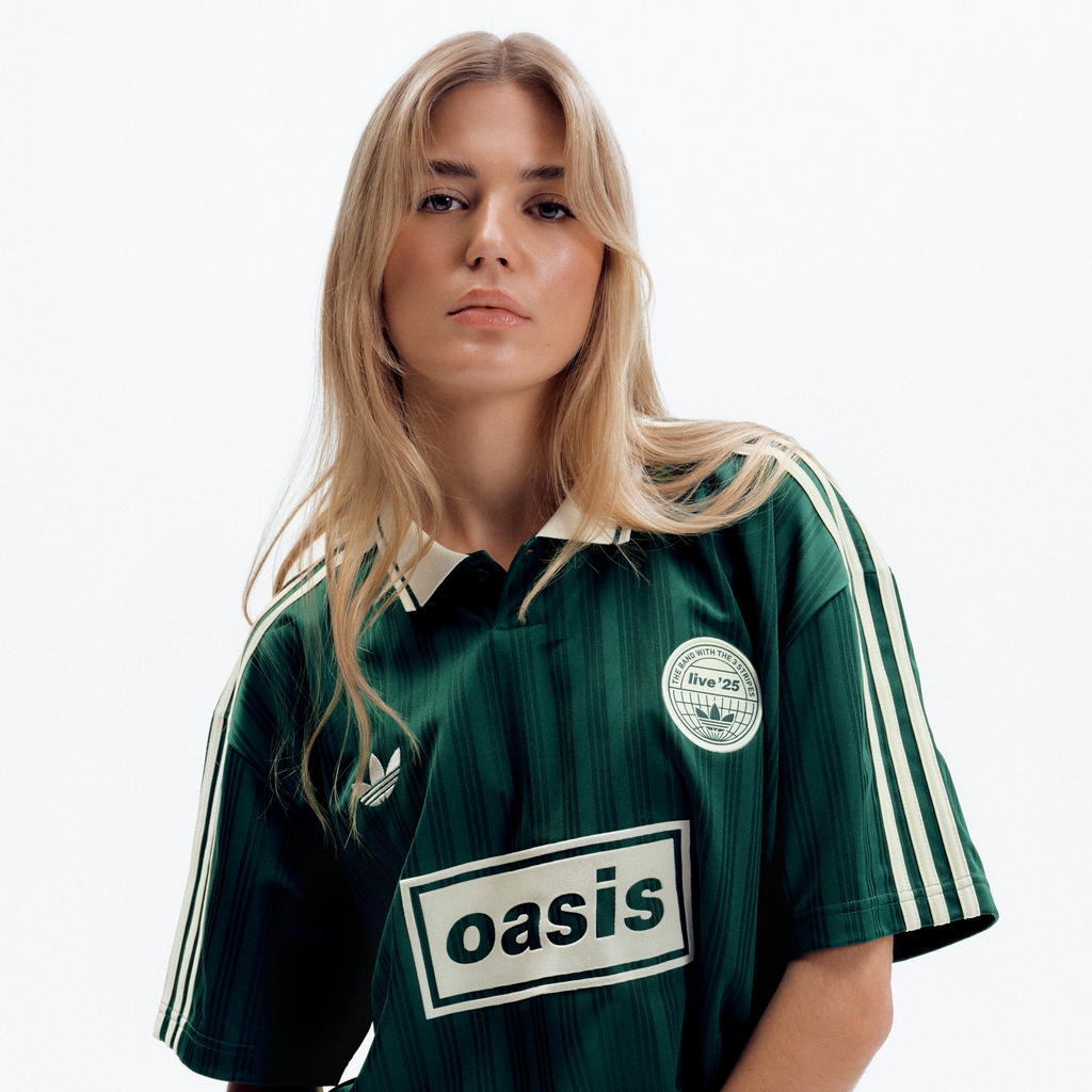 Camisa Oasis Live '25 X Adidas Verde e Creme