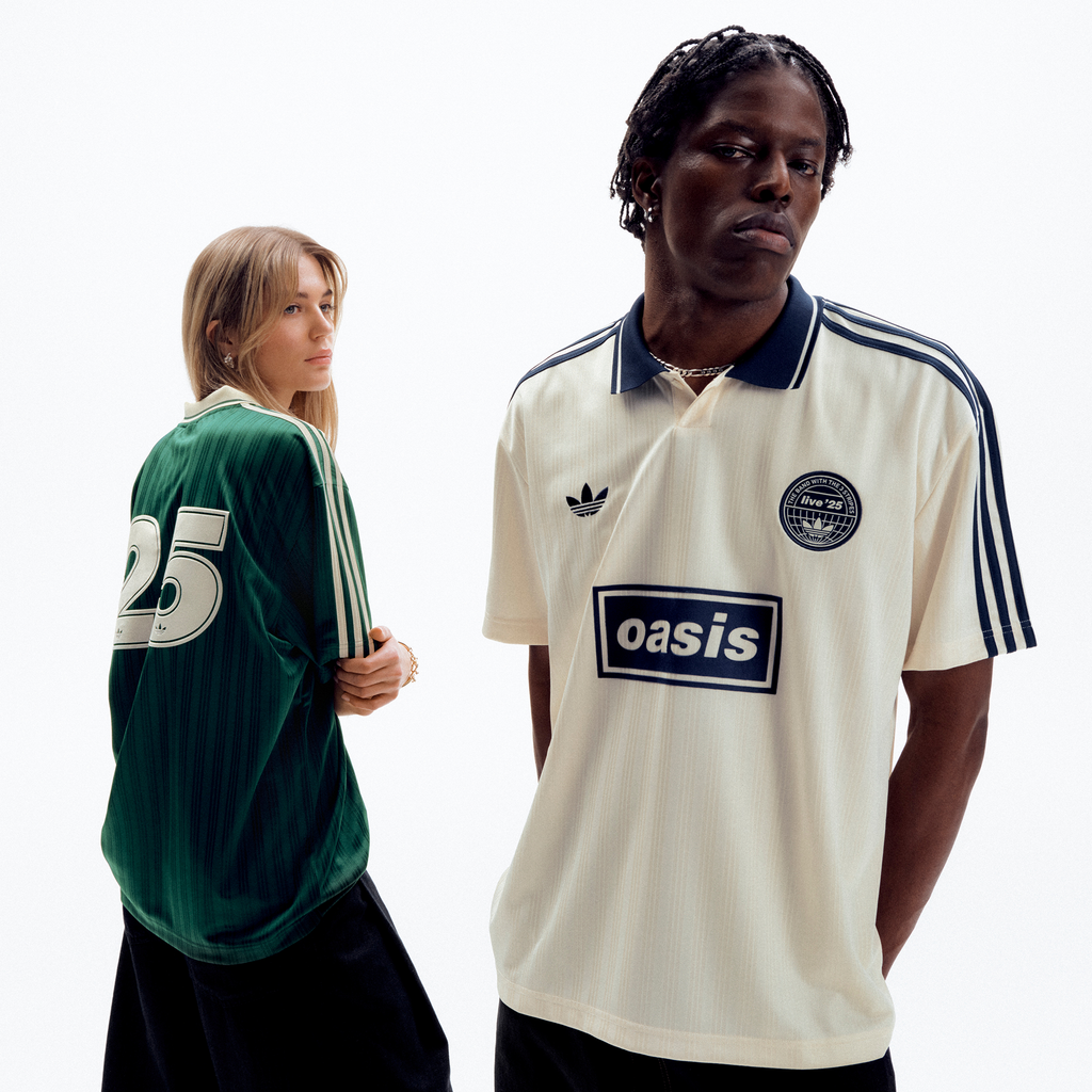 Camisa Oasis Live '25 X Adidas Verde e Creme
