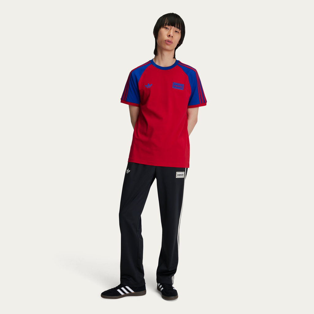 Camisa Oasis Adidas 3 Stripes Escarlate e Azul Royal