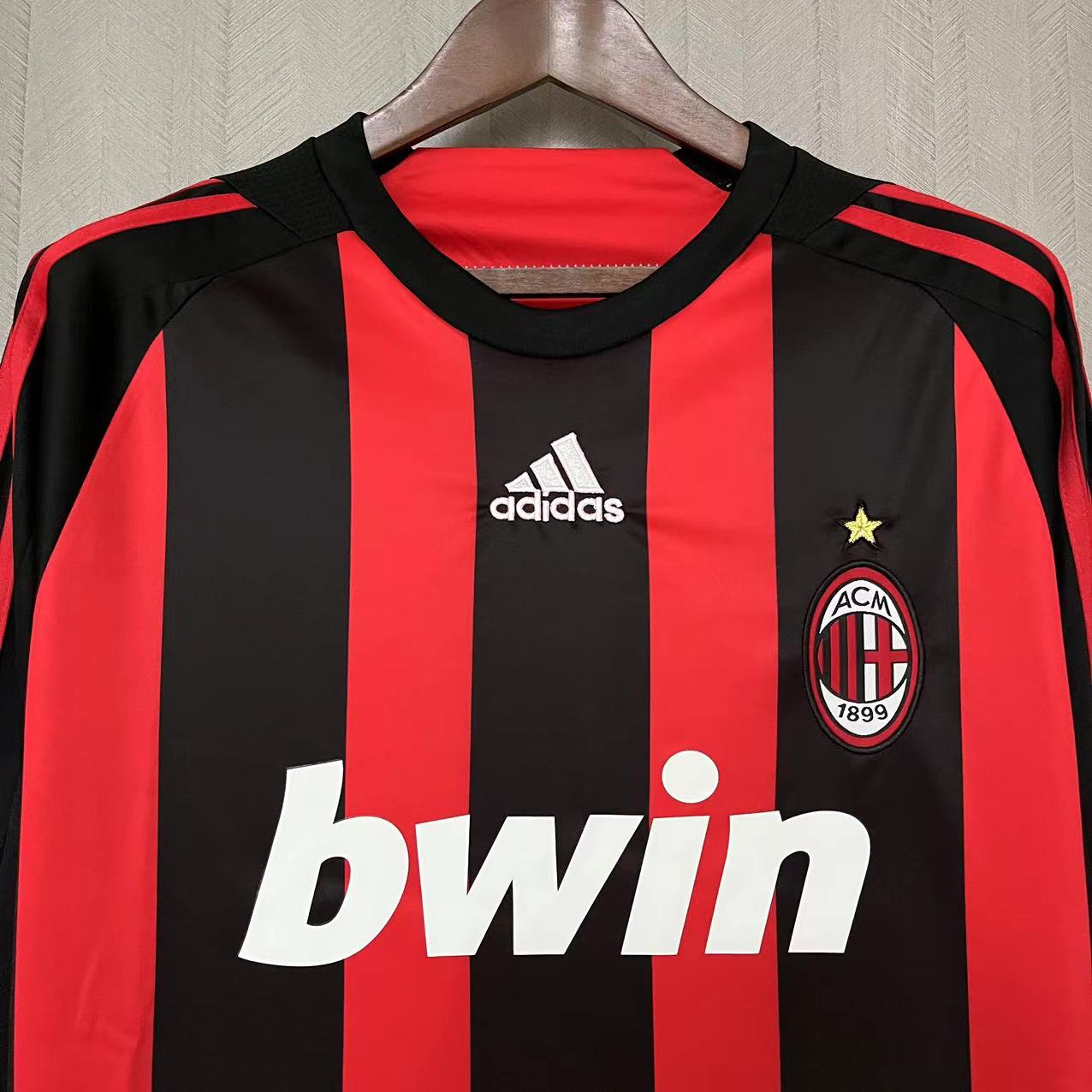 Camisa Manga Longa Retrô Milan I 2008 Masculina