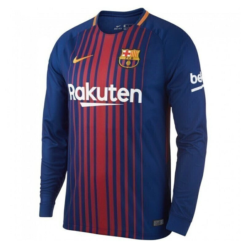 Camisa Manga Longa Retrô Barcelona I 2017 Masculina