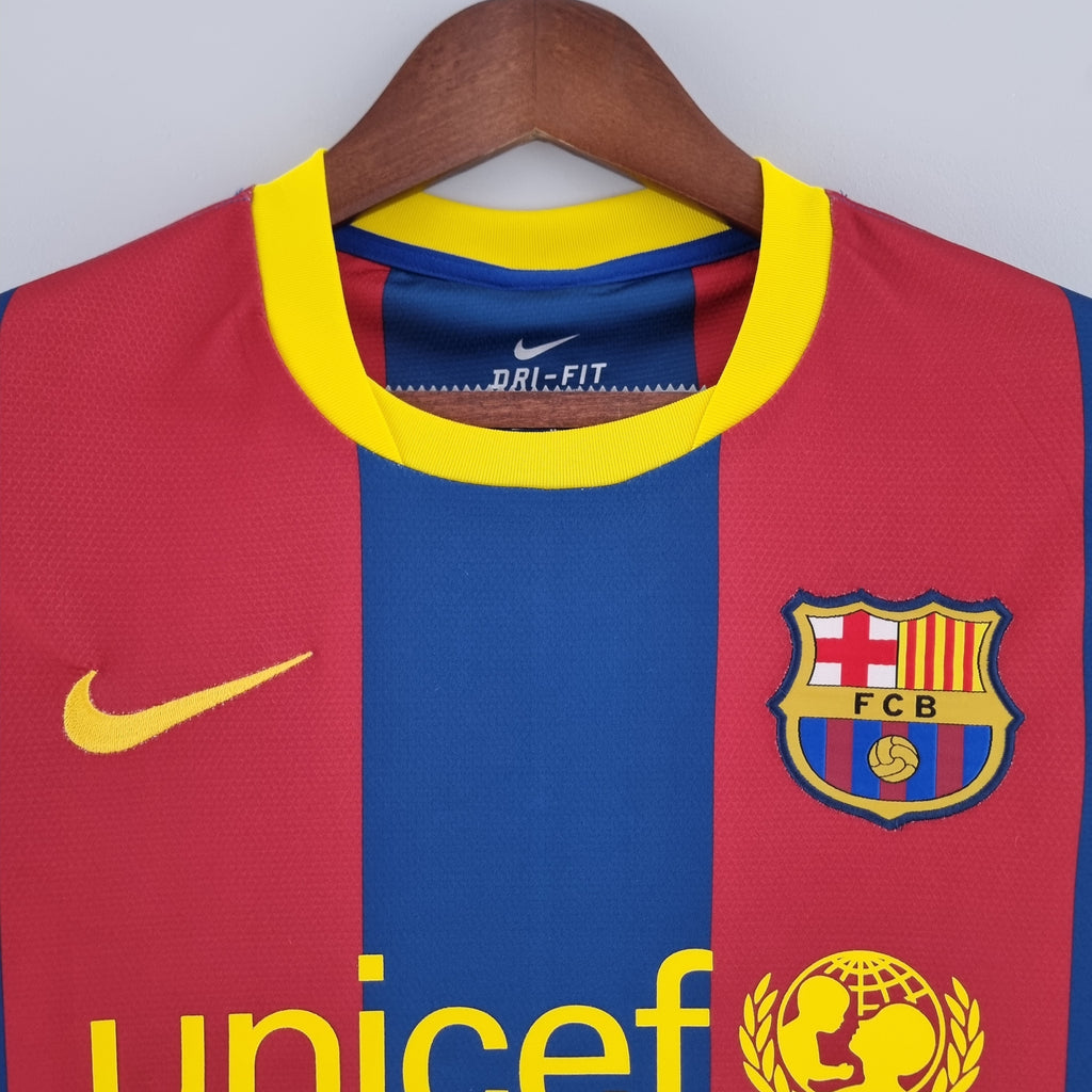 Camisa Manga Longa Retrô Barcelona I 2010 Masculina