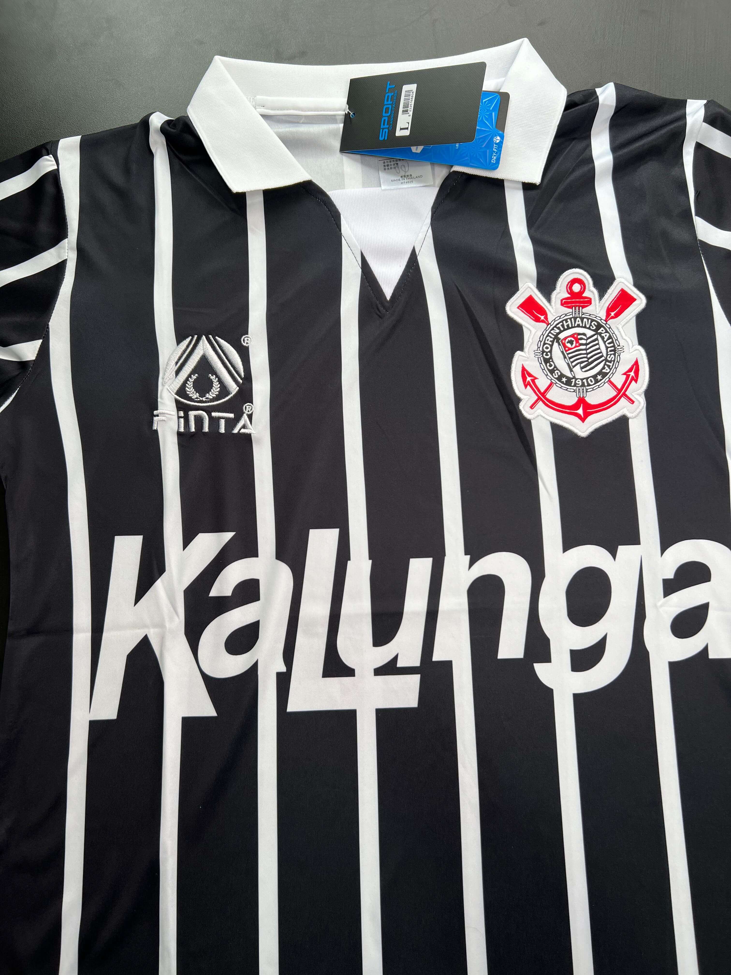 Camisa Retrô Timao 1990 Finta Kalunga 1990 Masculina