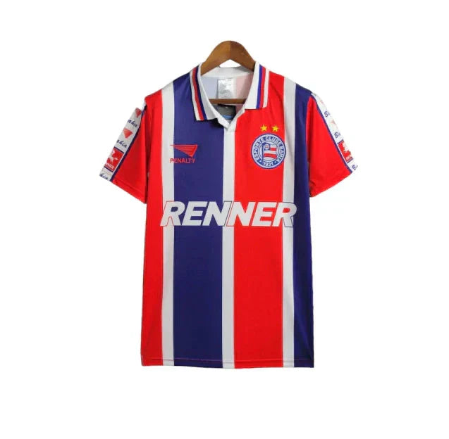 Camisa Bahia Fora 1996 Listrada Tricolor 1996 Masculina
