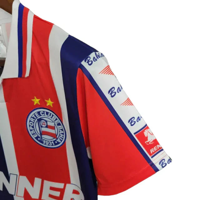 Camisa Bahia Fora 1996 Listrada Tricolor 1996 Masculina